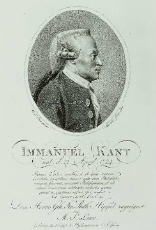 Bildnis des Philosophen Immanuel Kant im Profil