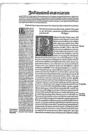 M. Fabii Quintiliani de institutione oratoria Liber quarti: