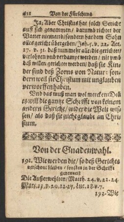 Von der Gnadenwahl.
