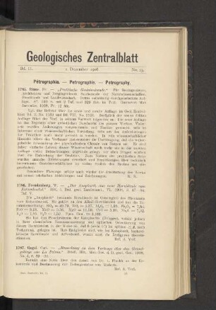 1. Dezember 1908. No. 15.