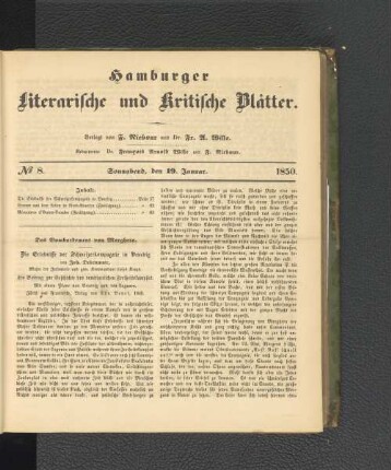 No. 8. 19. Januar 1850