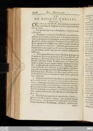 XX. De Officio Christi.