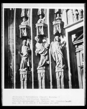 Westportal, nördliches Gewände: der heilige Petrus