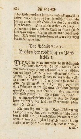 Das siebende Kapitel. Proben der wahrhaften Zärtlichkeit