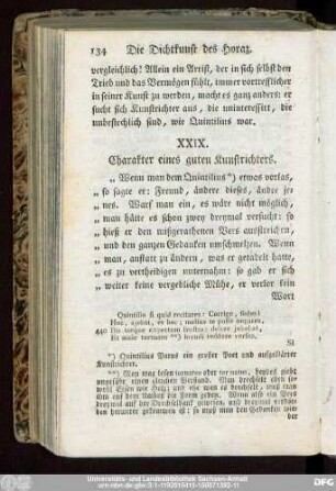 XXIX. Charakter eines guten Kunstrichters.