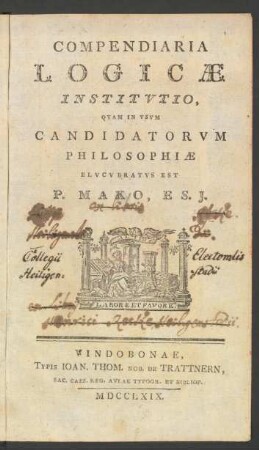 Compendiaria Logicæ Institutio