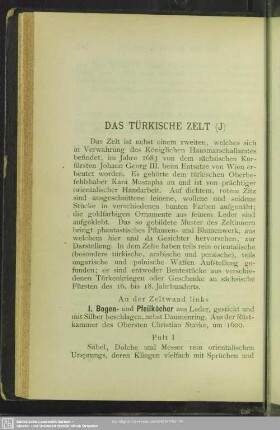 Das Türkische Zelt (J)