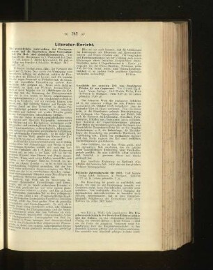 Literatur-Bericht und Koloniale Literatur V