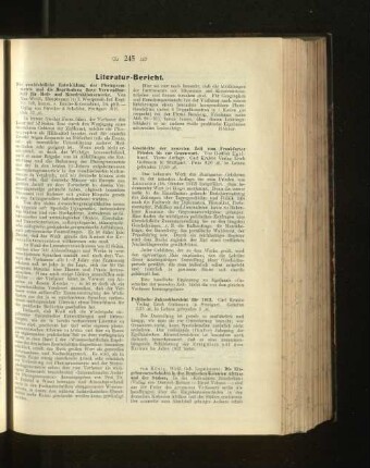 Literatur-Bericht und Koloniale Literatur V