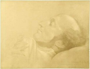 Bleistiftzeichnung Felix Mendelsohn Bartholdy auf dem Totenbett