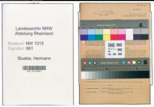 Entnazifizierung Hermann Stuebe , geb. 30.10.1900 (Werkmeister)