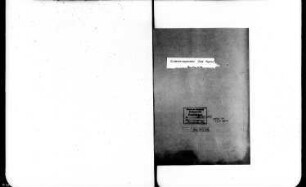Varia, u.a. Ausgaberegister Jagdsachen