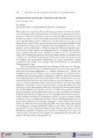 Geschichte(n) des Gulag - Realität und Fiktion : 20. bis 22. März 2012