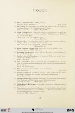 Möbel (Nr. 244-288)