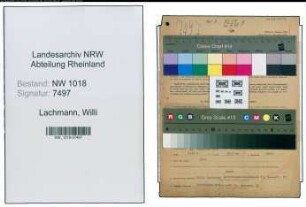 Entnazifizierung Willi Lachmann , geb. 19.12.1881 ()