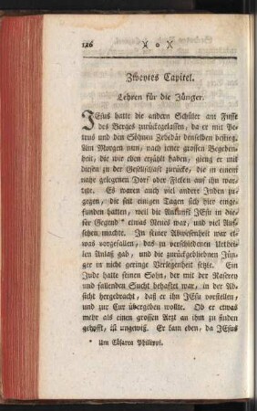 Zweytes Capitel. Lehren für die Jünger