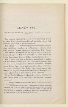 Lección XXVI