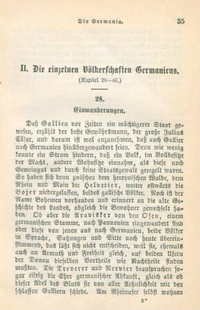 II. Die einzelnen Völkerschaften Germaniens. (Kapitel 28-46)