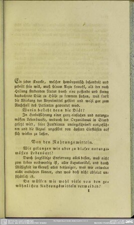 Von den Nahrungsmitteln