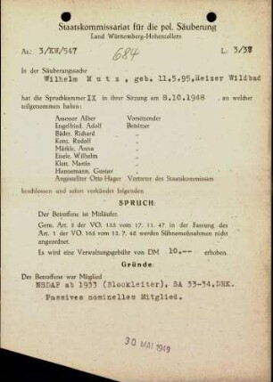 Mutz, Wilhelm