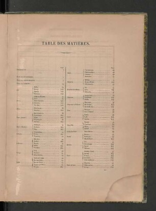Table des matières