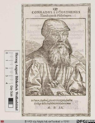 Bildnis Conrad Lycosthenes (eig. Wolffhart)