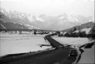 Fischen: Straße Sonthofen - Oberstdorf bei Fischen