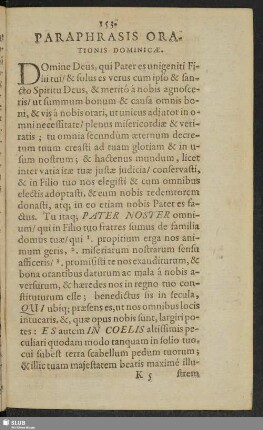 Paraphrasis Orationis Dominicae