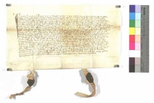 Heinrich von Musbach, Prior zu Wimpfen, verkauft an das Kloster Gnadental sein eigenfrei Gut, gelegen zu Schwarzenweiler; ausgestellt o.O., 9. Aug. 1408 (St. Laurenzenabend); Pergament, Siegel: Heinrich von Musbach, Prior und Konvent zu Wimpfen.