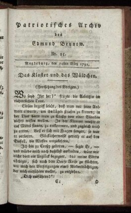 Nr. 25. Magdeburg, den 24sten März 1792