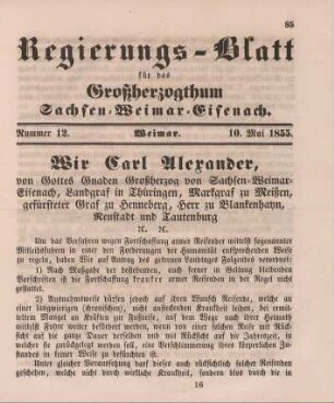 Nr. 12 : 10. Mai 1855
