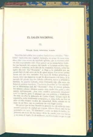 El Salón Nacional : Paisaje, flores, naturaleza muerta