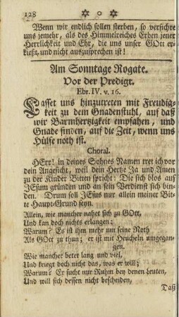 Am Sonntage Rogate