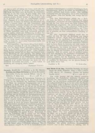 41-42 [Rezension] Vorwerk, Dietrich, Erziehung zum tätigen Christentum m. besond. Berücksichtigung des erziehl. Wertes der Inneren Mission