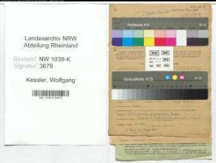 Entnazifizierung Wolfgang Kessler , geb. 28.07.1912 (Schachtmeister)