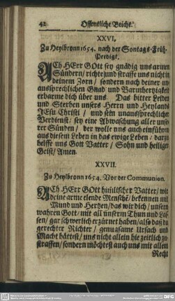XXVII. Zu Heylbronn 1654. Vor der Communion