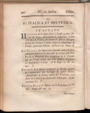 10) Italica Et Helvetica.