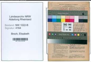 Entnazifizierung Elisabeth Broch , geb. 11.07.1895 (Gewerbelehrerin)