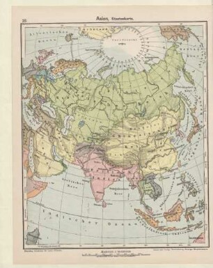 Asien, Staatenkarte