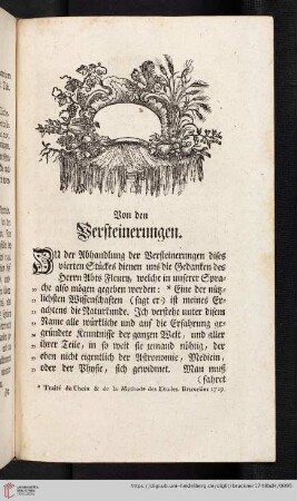 Von den Versteinerungen.
