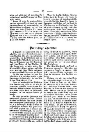 Der richtige Charakter