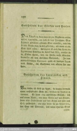 Gottheiten der Türken und Perser