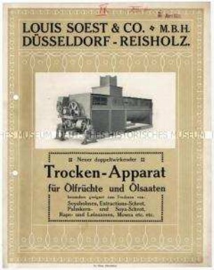 Trockenapparate für Ölfrüchte und Ölsaaten
