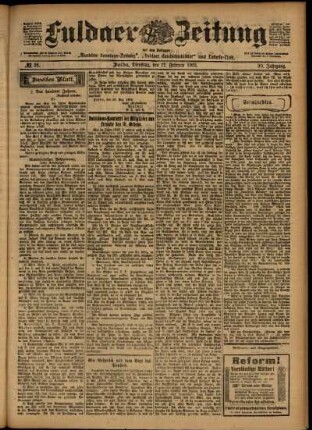 Zweite Ausgabe vom Dienstag, den 17. Februar 1903.
