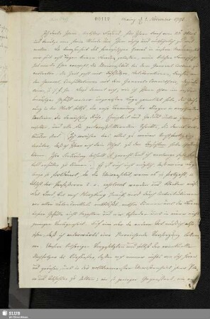 Nr. 117-123: Forster an die Vossische Buchhandlung. November 1792 - Januar 1793.