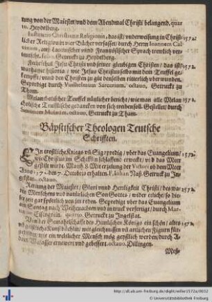 Bäpstischer Theologen Teutsche Schrifften.