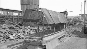Stuttgart Zuffenhausen Altschwellenlager Abbrennofen Eisenteile