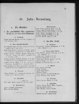 IV. Justiz-Verwaltung.