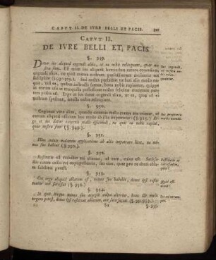 Caput II. De Iure Belli Et Pacis