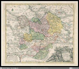 Novissima et accurata Tabula Geographica Principalis Sancti R. I. Praepositurae Ellevacensis cum suis Praefecturis atque locis eò pertinentibus